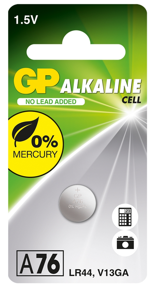 Batteri GP knappcell LR44 1,5V 1-pack Alkaline