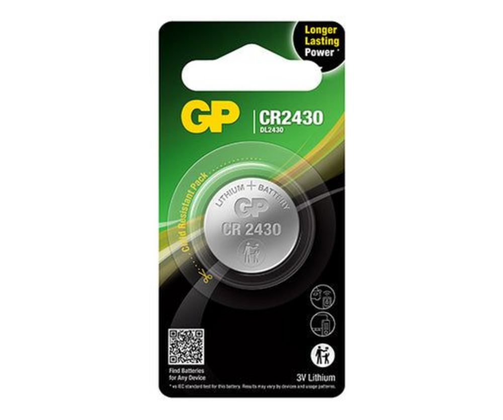 Batteri GP CR2430 Lithium 1-pack